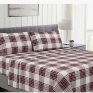 Bee and willow twin tartan plaid flannel sheets